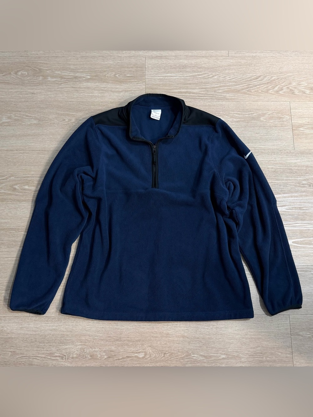 Nike Men's Navy Quarter-Zip Fleece Pullover